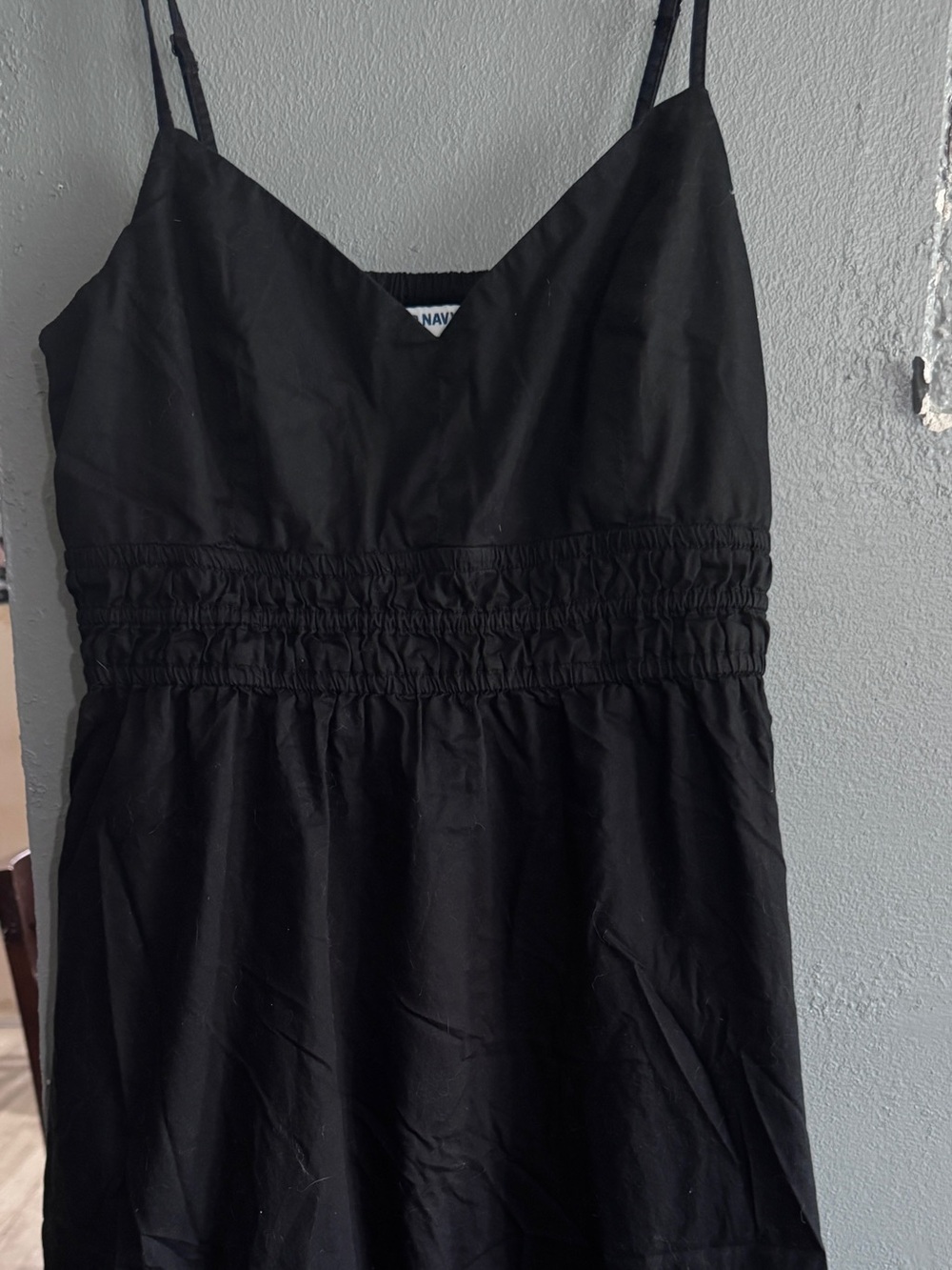 Old Navy Black Spaghetti-Strap Smocked Waist Dress